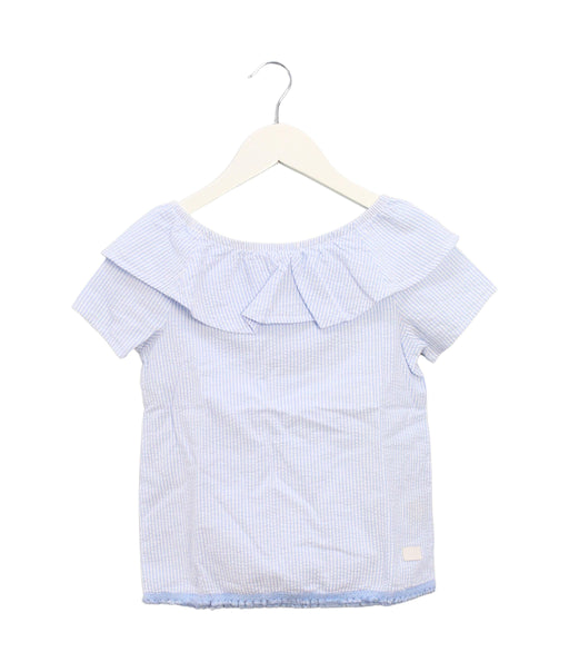 A Blue Shorts Sets from 7 For All Mankind in size 6T for girl. (Front View)