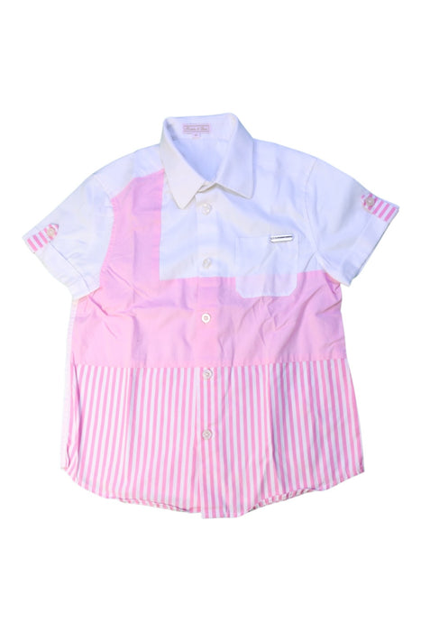 A Pink Short Sleeve Shirts from Nicholas & Bears in size 6T for girl. (Front View)