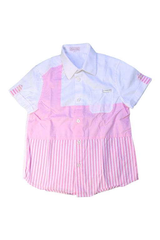 A Pink Short Sleeve Shirts from Nicholas & Bears in size 6T for girl. (Front View)