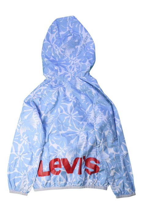 A Blue Rain Jackets from Levi's in size 5T for boy. (Back View)