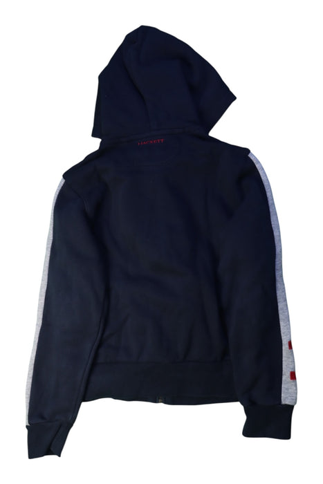 A Navy Hooded Sweatshirts from Hackett in size 7Y for boy. (Back View)