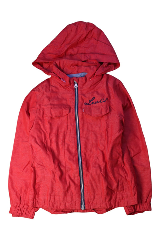 A Red Lightweight Jackets from Levi's in size 6T for boy. (Front View)