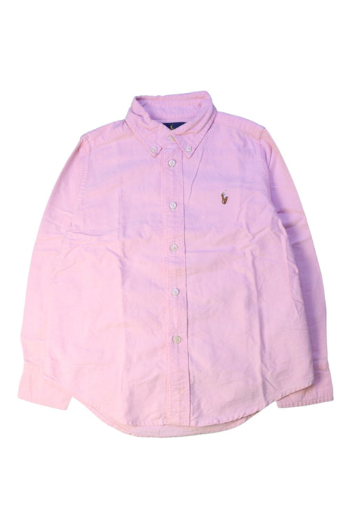 A Pink Long Sleeve Shirts from Ralph Lauren in size 5T for boy. (Front View)