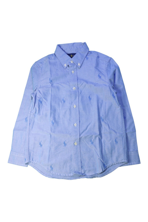 A Blue Long Sleeve Shirts from Ralph Lauren in size 6T for boy. (Front View)