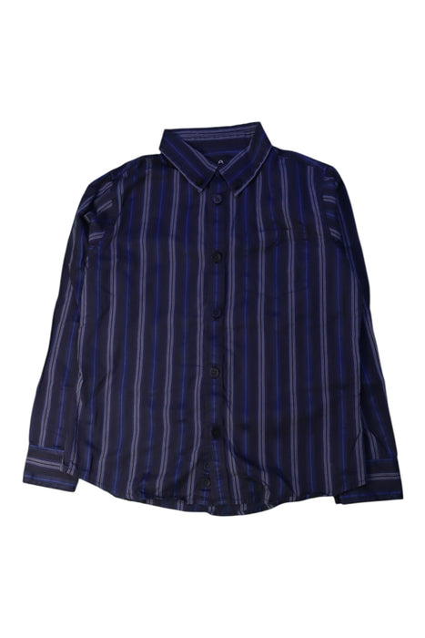 A Blue Long Sleeve Shirts from Chickeeduck in size 5T for boy. (Front View)