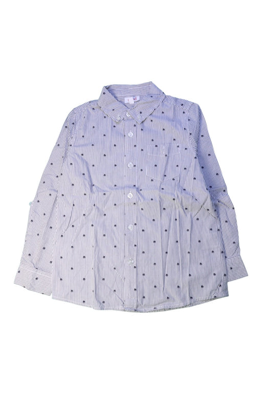 A Blue Long Sleeve Shirts from Seed in size 6T for boy. (Front View)