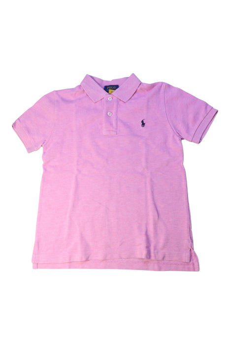 A Pink Short Sleeve Polos from Polo Ralph Lauren in size 6T for boy. (Front View)