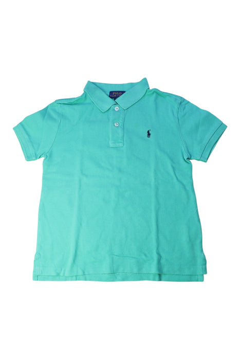 A Green Short Sleeve Polos from Polo Ralph Lauren in size 7Y for boy. (Front View)