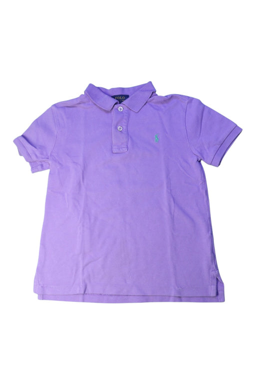 A Purple Short Sleeve Polos from Polo Ralph Lauren in size 6T for boy. (Front View)