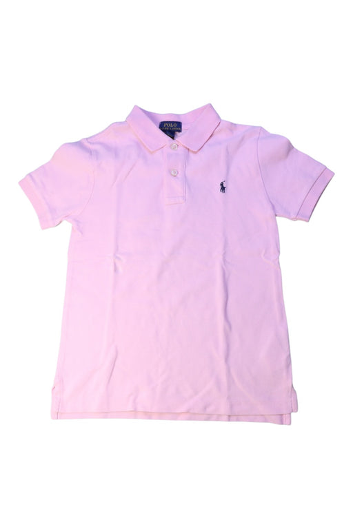 A Pink Short Sleeve Polos from Polo Ralph Lauren in size 6T for boy. (Front View)
