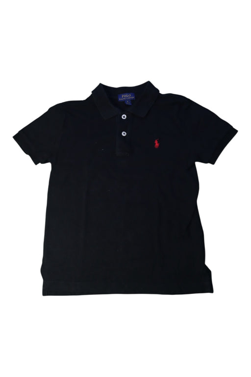 A Black Short Sleeve Polos from Polo Ralph Lauren in size 6T for boy. (Front View)