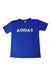A Blue Short Sleeve T Shirts from Adidas in size 7Y for boy. (Front View)