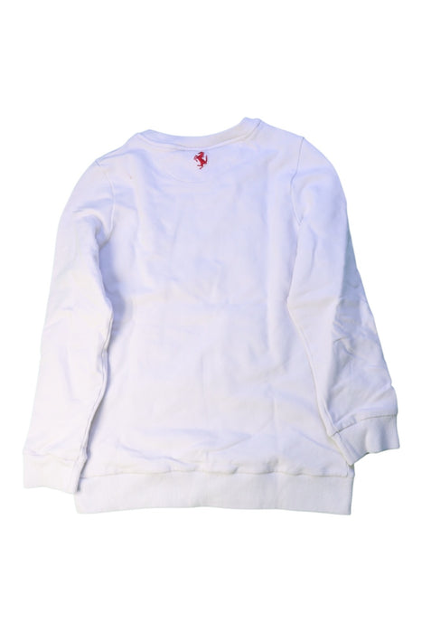 A White Crewneck Sweatshirts from Ferrari in size 8Y for boy. (Back View)