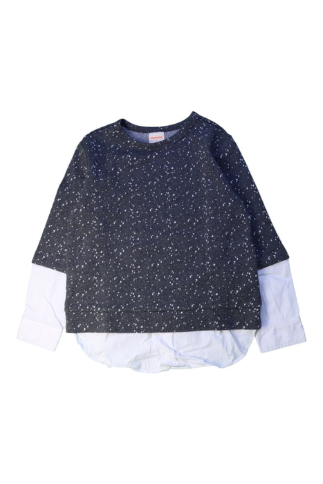 A Black Long Sleeve Tops from Momonittu in size 8Y for boy. (Front View)