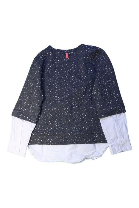 A Black Long Sleeve Tops from Momonittu in size 8Y for boy. (Back View)