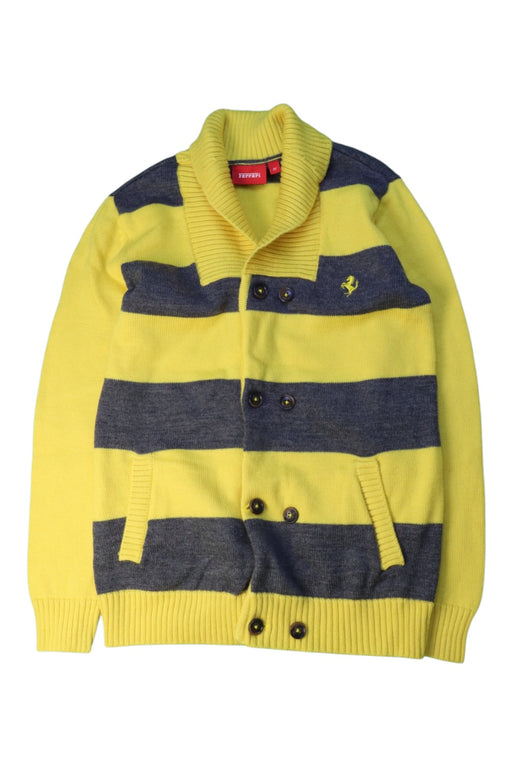 A Yellow Buttoned Sweatshirts from Ferrari in size 8Y for boy. (Front View)