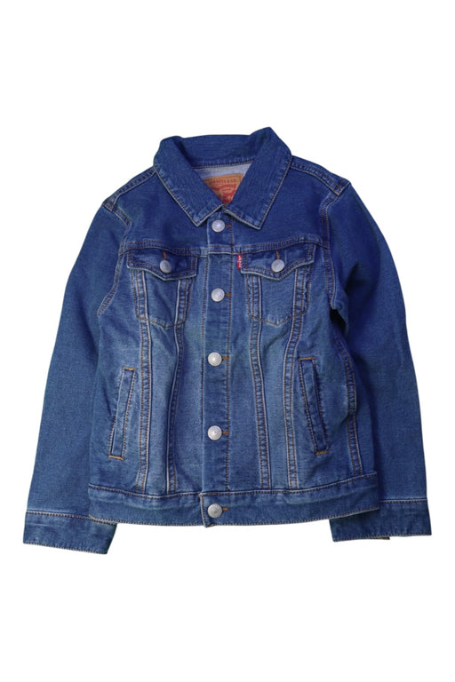 A Blue Lightweight Jackets from Levi's in size 5T for boy. (Front View)
