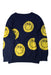 A Navy Crewneck Sweatshirts from Seed in size 6T for boy. (Back View)