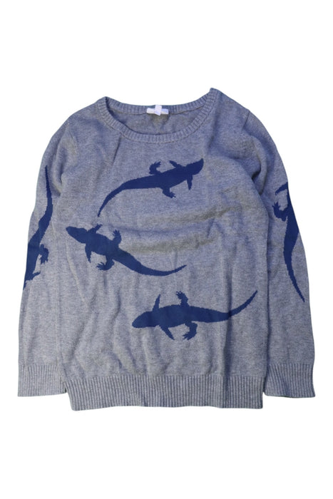 A Grey Knit Sweaters from Seed in size 6T for boy. (Front View)