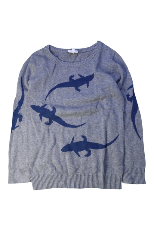 A Grey Knit Sweaters from Seed in size 6T for boy. (Front View)