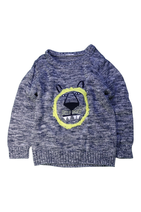 A Blue Knit Sweaters from Seed in size 7Y for boy. (Front View)