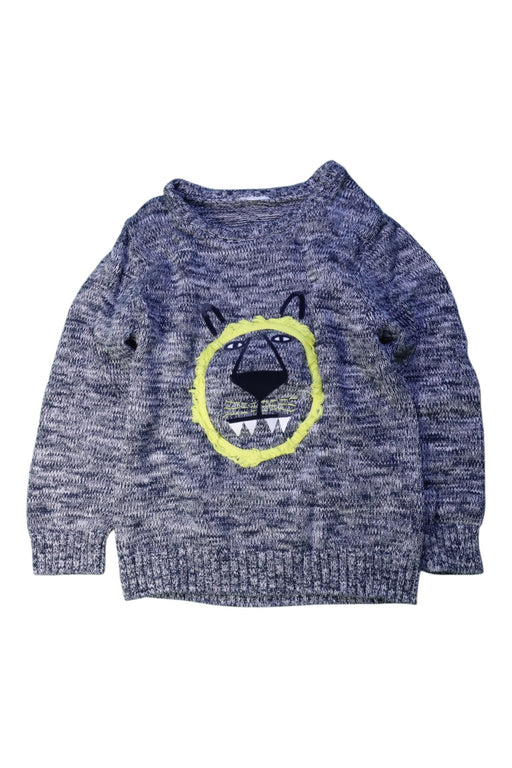 A Blue Knit Sweaters from Seed in size 7Y for boy. (Front View)