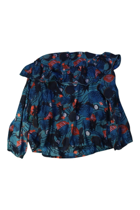 A Blue Long Sleeve Tops from Lulaland in size 6T for girl. (Back View)