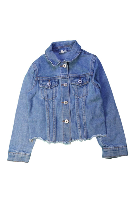 A Blue Lightweight Jackets from Seed in size 5T for girl. (Front View)