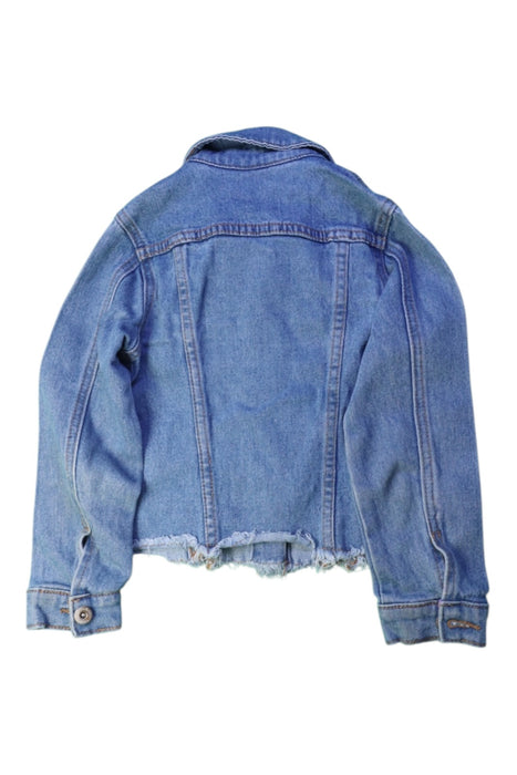 A Blue Lightweight Jackets from Seed in size 5T for girl. (Back View)
