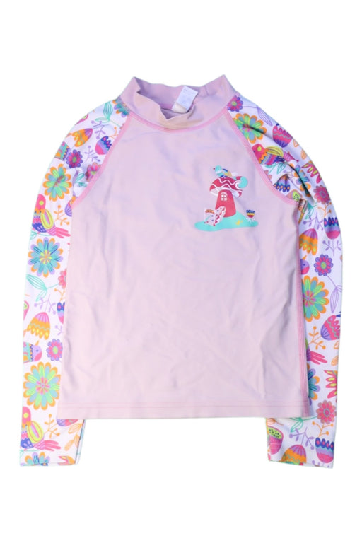 A Pink Rash Guards from Arena in size 4T for girl. (Front View)