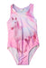 A Pink Swimsuits from Seed in size 5T for girl. (Front View)