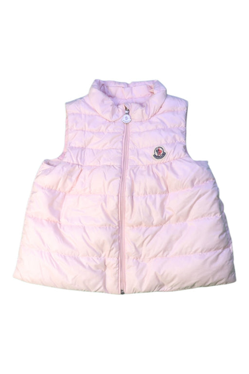 A Pink Outerwear Vests from Moncler in size 3T for girl. (Front View)