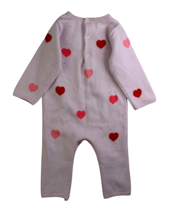 A Pink Long Sleeve Rompers from Jacadi in size 12-18M for girl. (Back View)