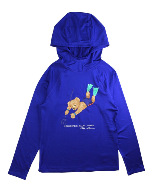 A Blue Long Sleeve Tops from Polo Ralph Lauren in size 10Y for boy. (Front View)