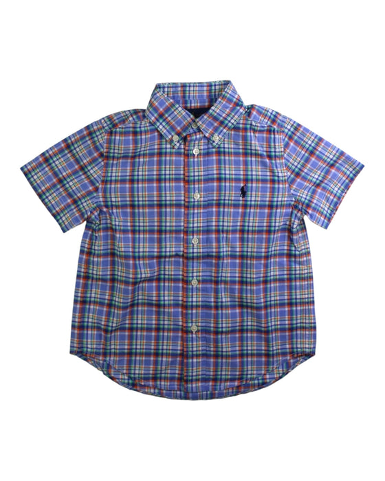 A Blue Short Sleeve Shirts from Ralph Lauren in size 4T for boy. (Front View)