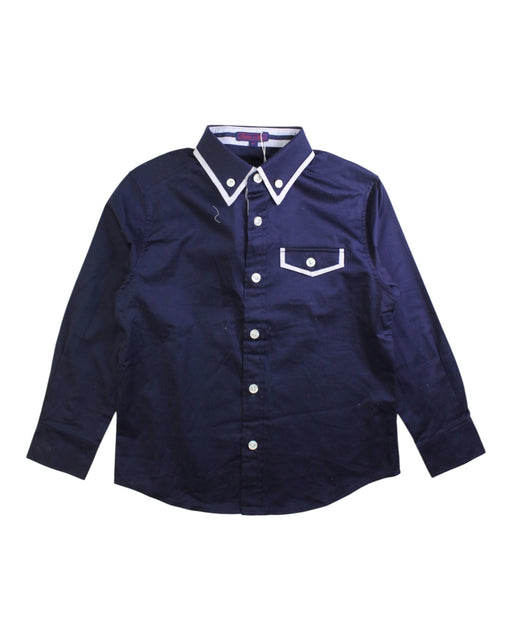 A Navy Long Sleeve Shirts from Nicholas & Bears in size 6T for boy. (Front View)