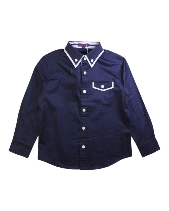 A Navy Long Sleeve Shirts from Nicholas & Bears in size 6T for boy. (Front View)