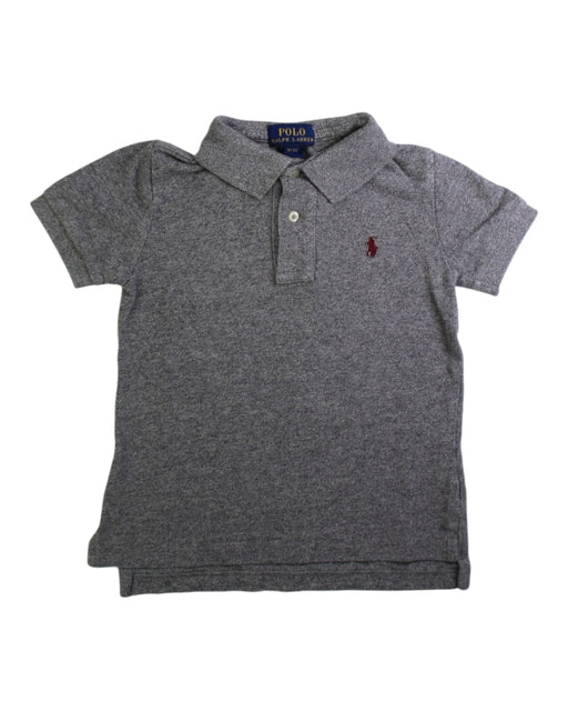 A Grey Short Sleeve Polos from Polo Ralph Lauren in size 3T for boy. (Front View)