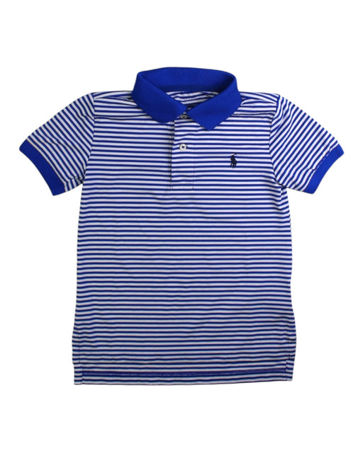 A Blue Short Sleeve Polos from Polo Ralph Lauren in size 3T for boy. (Front View)