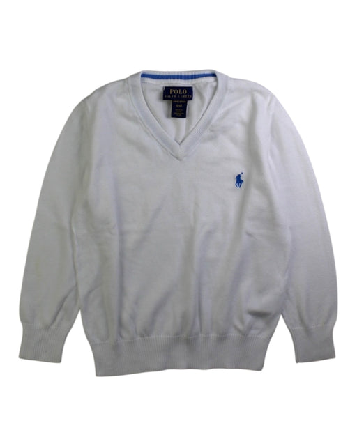 A White Knit Sweaters from Polo Ralph Lauren in size 4T for boy. (Front View)
