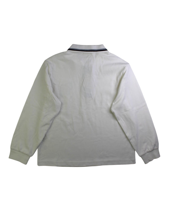 A White Long Sleeve Polos from Balabala in size 7Y for boy. (Back View)