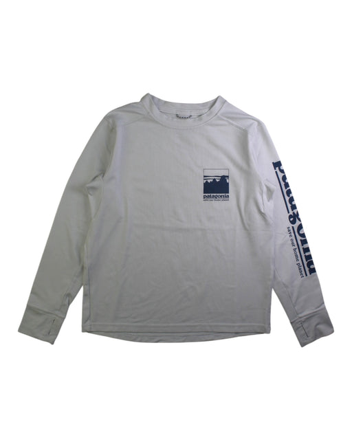 A White Long Sleeve T Shirts from Patagonia in size 7Y for neutral. (Front View)