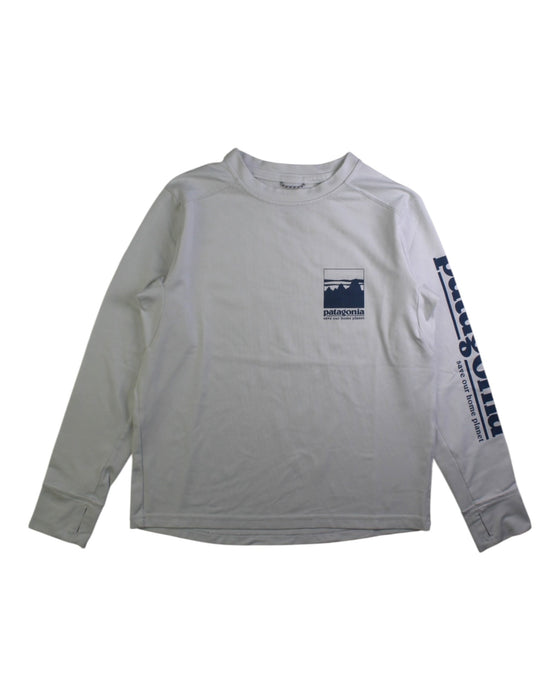 A White Long Sleeve T Shirts from Patagonia in size 7Y for neutral. (Front View)