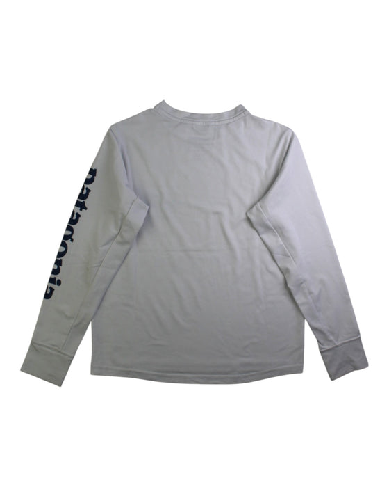A White Long Sleeve T Shirts from Patagonia in size 7Y for neutral. (Back View)