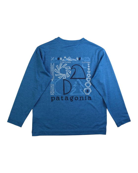 A Blue Long Sleeve T Shirts from Patagonia in size 5T for boy. (Back View)