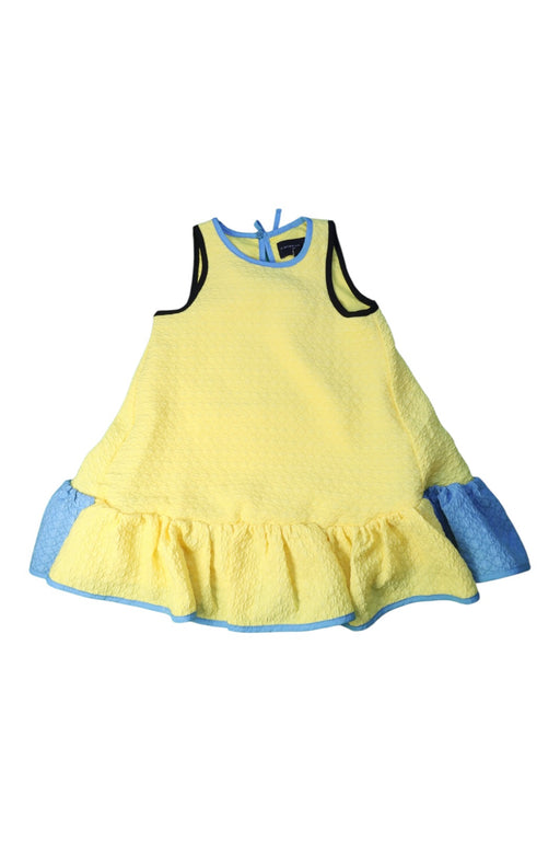 A Yellow Sleeveless Dresses from Victoria Beckham Target in size 3T for girl. (Front View)