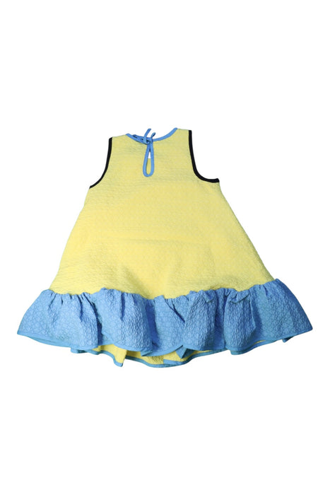 A Yellow Sleeveless Dresses from Victoria Beckham Target in size 3T for girl. (Back View)