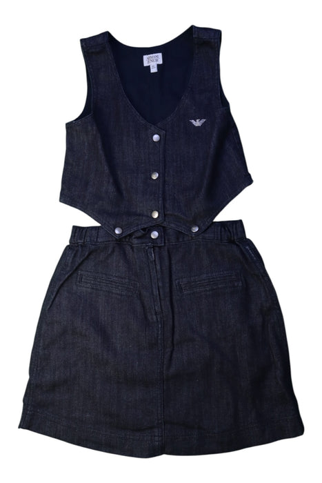 A Navy Skirt Sets from Armani in size 8Y for girl. (Front View)