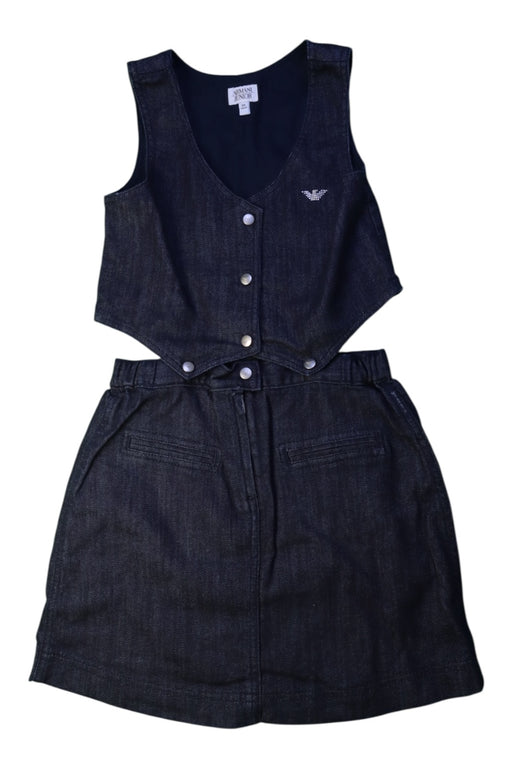 A Navy Skirt Sets from Armani in size 8Y for girl. (Front View)