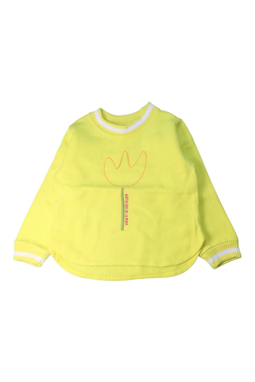 A Yellow Crewneck Sweatshirts from Agatha Ruiz De La Prada in size 4T for girl. (Front View)